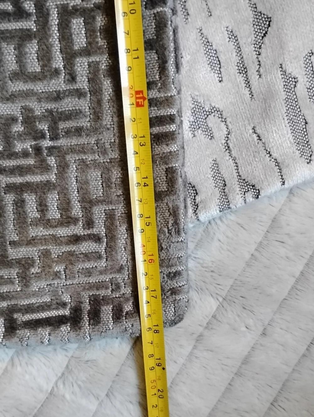 West Elm Gray/Silver Velvet Geometric/Print Pillow Covers